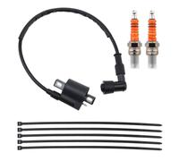 Bobina accensione Per PW50 PW80 1983-2021 Con 2 Pezzi A7TC Per Candela Nera Ad Alta Tensione Bobina Accensione Moto