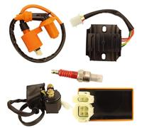 Bobina Accensione Regolatore Tensione Solenoide Relè Scatola CDI 6 Pin Kit Candele Per GY6 50cc 125cc 150cc Bobina accensione