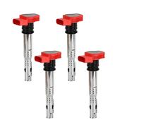 Bobina Accensione Set 4 Bobine Rosse 06E905115E 06D905115 Per R8 Per 2.0TFSI Per 2.0TSI Per A3 Per GOLF 5 Per LEON Dispositivo Accensione