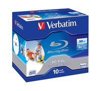 VERBATIM 43736 - BD-R DL, 50 GB, stampabile, confezione da 10 pezzi