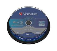 Verbatim 10 BD-R DL Blu Ray Dual Layer 50GB 6X BD-R White-Blu, in cake - 43746
