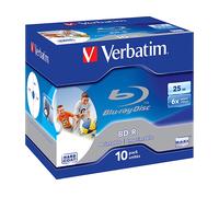 Bobina Blue-Ray VERBATIM BD-R SL 25GB 6x Printable 10 Pack Jewel Case