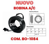 BOBINA COMPRESSORE ARIA CONDIZIONATA NUOVA - COM. BO-1084 12V PER VISTEON SCROLL