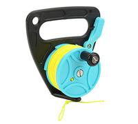 Bobina con linea ad alta visibilità, bobina compatta per immersioni subacquee con tappo per pollice per la sicurezza subacquea e snorkeling (ruota celeste)