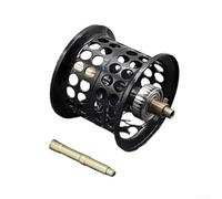 Bobina corta per DAIWA 26 e per mulinelli da baitcasting AIRD80 con cerchio di stabilità integrato e montaggio diretto dell'asta (semi-porcellana nera)