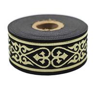 Bobina da 10 metri di larghezza 35 mm di larghezza, con cuore celtico reale, nastro jacquard ricamato con bordo in tessuto 35068