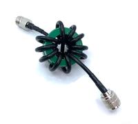 Bobina d'arresto a onde corte da 200 W 1 830 MHz per radio ad alta frequenza e test RF sopprime la corrente di modo comune e con connettore M maschio a M femmina (blu)