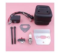 Bobina di accensione adatta for 136 137 141 36 41 Bullone Guarnizione Piastra di raffreddamento Interruttore di arresto Motosega Ricambio Parte