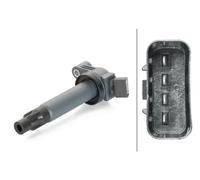 HELLA Bobina di accensione 5DA 358 057-111 12V con attacco avvitato cavità candela