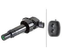 HELLA 5DA 358 057-821 Bobina d'accensione, 2a... poli, Bobina di accensione cavità candela, avvitato