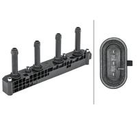 Bobina di accensione con cappuccio candela accensione 5DA 358 168-521 HELLA