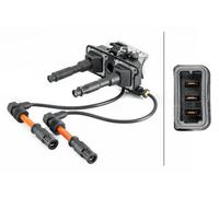 Bobina di accensione con filo d'accensione 5DA 358 057-551 HELLA per AUDI VW