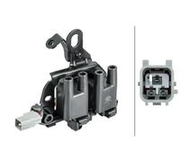 HELLA 5DA 358 057-901 Bobina d'accensione, 3a... poli, con innesto bobina/Bobina d'accensione doppia, avvitato