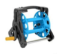 Bobina di avvolgimento per tubo flessibile per lavaggio auto, 20 m, avvolgitore per tubo dell'acqua, attrezzatura da pavimento in rotolo, rack portatile per tubo per il lavaggio del giardino (blu)