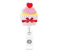 Bobina di badge in feltro retrattile 360 per infermieri, medici, personale di fabbrica, lavoratori, bobine retrattili, per infermieri, donne, carino, divertente, Halloween