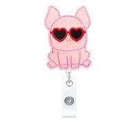 Bobina di badge in feltro retrattile 360 per infermieri, medici, personale di fabbrica, lavoratori, bobine retrattili, per infermieri, donne, carino, divertente, Halloween