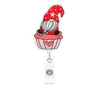 Bobina di badge in feltro retrattile 360 per infermieri, medici, personale di fabbrica, lavoratori, bobine retrattili, per infermieri, donne, carino, divertente, Halloween