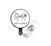 Bobina di badge per assistente medico, regalo di laurea, infermiera, dottore, infermiera, incoraggiamento della vita (assistente medico con fiocco UK)