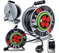 Bobina Di Cavo 50M Prolunga Cantiere Prolunga Cavo 3X2,5Mm IP44 METALLO