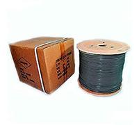 BOBINA DI CAVO CAT6 UTP 305M 23AWG RIGIDO ESTERNO COLORE NERO PASSA TEST FLUKE