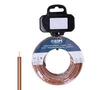 Bobina di cavo H07Z1-K 1,50 mm² marrone 10 m per collegamenti elettrici fissi e impianti temporanei.