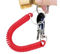 Bobina di cordino - Catena portachiavi a, supporto elastico con clip di rimbalzo | molla retrattile | cordino flessibile, cavo di alimentazione telescopico, anello portachiavi elasticizzato