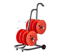 Bobina di filo con ruote per un'efficiente erogazione dei cavi sul posto di lavoro