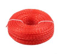 Bobina di filo di nylon rosso resistente da 3 mm per erba lunga, erbacce e cura del prato, bobina di ricambio compatibile con Echo e Bosch Gardening (un piatto da 4,2 g)