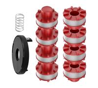Bobina di filo di ricambio per Einhell, 3405096 Bobina di filo per decespugliatore con tappi TLE-01-1 e molla, compatibile con GE-CT 36/30 LI E SOLO, AGILLO 18/200 (Bobina*8+Tappi*1+Molla*1)