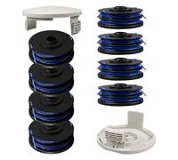 Bobina di filo di ricambio per tagliabordi Ryobi 5132002670 RAC123, adatta per RLT4027, RLT4125, RLT5027, RLT6030, RLT5127, RLT6130 (8 bobine + 2 coperchi)