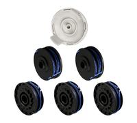 Bobina di filo di ricambio per tagliabordi Ryobi 5132002670 RAC123, adatta per RLT4027, RLT4125, RLT5027, RLT6030, RLT5127, RLT6130 (5 bobine + 1 copertura)