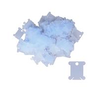 Bobina di filo interdentale in plastica 200 pezzi trasparente opaco ecologico fai da te filo per cucire stoccaggio bobina per l'organizzazione di lavori domestici (Blu)