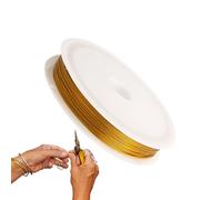 Bobina di filo per bricolage, filo per gioielli, cavo di perle flessibile | Filo di metallo sottile con finitura liscia, scelta di materiali ideali per braccialetti fatti a mano e regali di Natale
