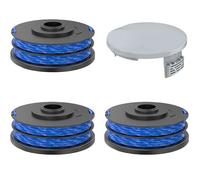 Bobina di filo per decespugliatore Φ1,5 mm, 8 m, per RAC122/RAC123, compatibile con Ryobi RLT4027, RLT4125, RLT5027, RLT6030, RLT5127, bobina di ricambio per decespugliatore con copertura RAC123