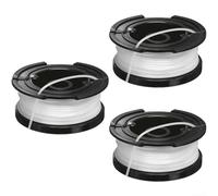 Bobina di filo per decespugliatore, confezione da 3 pezzi, 1,65 mm, per Black Decker GH900 LST220 ST7700, ricarica per erba resistente, 12 m