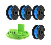 Bobina di filo per decespugliatore Greenworks G24LT, diametro 1,65 mm, lunghezza 4,9 m, per decespugliatore Greenworks 24 V G24LT, G24LTK2, G24LT30M, G24LT30MK2 (4 bobine + 1 copertura)