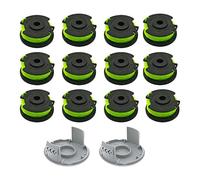 Bobina di filo per decespugliatore Ryobi RAC142 36 V, per RLT36B33 e RY36LT33A-0, bobina di ricambio da 2 mm, 6,1 m (12 bobine + 2 tappi)