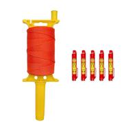 Bobina di filo per muratori in nylon intrecciato da 150 m, con 5 livelli a bolla integrati per progetti di costruzione e giardinaggio intrecciati Mylon Line