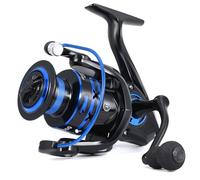 Bobina di Pesca Spinning Bobina In Alluminio Ad Alta Resistenza Max Trascinamento 10Kg 500M Nylon Linea Pesca Blu 5000 Serie