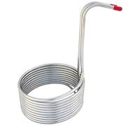 Bobina di raffreddamento in acciaio inox 304, diametro 1 cm, refrigeratore per birra a immersione, per birra in casa, raffreddamento rapido della birra, altezza 35 cm, design compatto