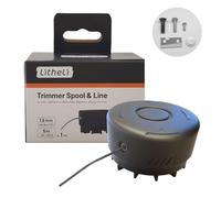 Bobina di ricambio compatibile con decespugliatore Litheli 25 cm - Testina filo/testa di taglio con filo in nylon rinforzato, sistema Easy Load & Go