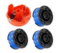 Bobina di ricambio per decespugliatore Black and Decker A6441, Φ1,65 mm, per decespugliatore GL650SB, GL652, GL655, GL650SBK, GL650SZ, GL660P, GL680, GL680B (3 bobine + 1 copertura)
