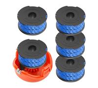 Bobina di ricambio per decespugliatore Black and Decker A6441, Φ1,65 mm, per decespugliatore GL650SB, GL652, GL655, GL650SBK, GL650SZ, GL660P, GL680, GL680B (5 bobine + 1 copertura)