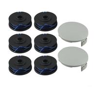 Bobina di ricambio per decespugliatore, con coperture, per Ryobi-RLT4027/RLT4125/RLT5027/RLT5127/RLT6030/RLT6130 Risultati precisi e di taglio (6+2)
