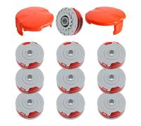 Bobina di ricambio per decespugliatore Flymo FLY021/513937190, 0,2 cm 11 m, bobina a doppia linea compatibile con Flymo Contour 500 XT/Power Trim/Mini Trim, con copertura FLY060 (10 bobine+2