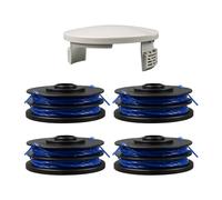 Bobina di ricambio per decespugliatore Ryobi RAC123 5132002671, Φ 1,5 mm 8,3 m, compatibile con Ryobi RLT4027, RLT4125, RLT5027, RLT6030, LT5127, RLT6130 (4 bobine + 1 coperchio )