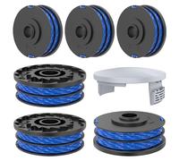 Bobina di ricambio per tagliaerba RAC123, Φ1,6 mm/8,5 m, compatibile con Ryobi RLT4027, RLT4125, RLT5027, RLT6030, RLT5127, RLT6130-5132002670 (6 bobine + 1 copertura bobina)