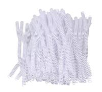 Bobina di rilegatura a spirale in plastica da 100 pezzi, passo 4:1, diametro 9,5 mm, riutilizzabile, spirali di rilegatura per rilegare fogli di carta, bobina di rilegatura ad (White)