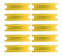 Bobina di Schiuma 10 Pezzi Bobine di Schiuma da Pesca Bobine di Linea di Pesca Bobine di Avvolgimento Circolare Strumento(Giallo)