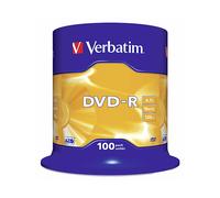 BOBINA DVD VERBATIM DVDR Argento Opaco, 16X, spindle